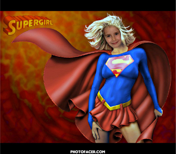 fotomontaje de supergirl