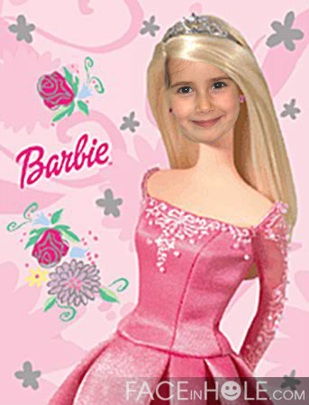 Fotomontajes infantiles de Barbie.