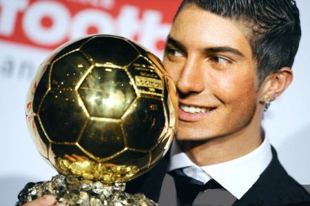 Fotoefectos de Ronaldo Balón de Oro.